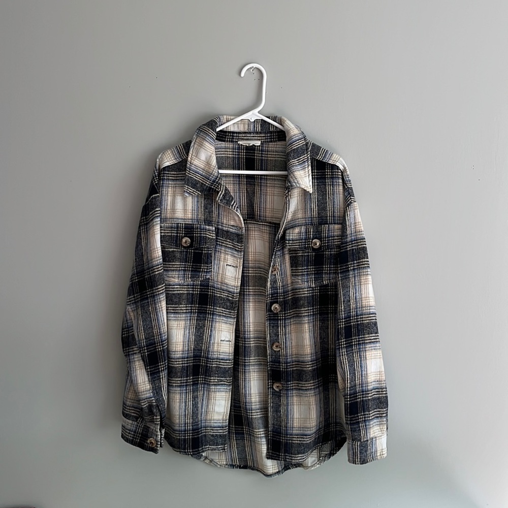 Pacsun Blue/Beige Flannel